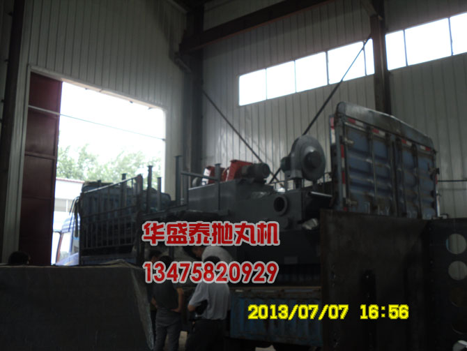 石材拋丸機室體裝車圖